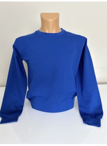 0 YAKA 2 İPLİK SWEATSHIRT ÇİVİT MAVİ 