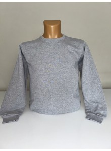 0 YAKA 2 İPLİK SWEATSHIRT AÇIK GRİ