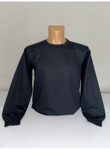 0 YAKA 2 İPLİK SWEATSHIRT SİYAH 