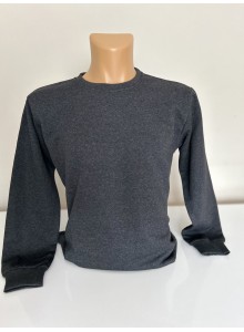 0 YAKA 2 İPLİK SWEATSHIRT FÜME GRİ 