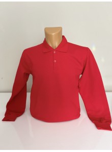 POLO YAKA 2 İPLİK SWEATSHIRT KIRMIZI