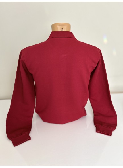 POLO YAKA 2 İPLİK SWEATSHIRT BORDO VİŞNE ÇÜRÜĞÜ