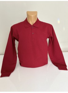 POLO YAKA 2 İPLİK SWEATSHIRT BORDO VİŞNE ÇÜRÜĞÜ