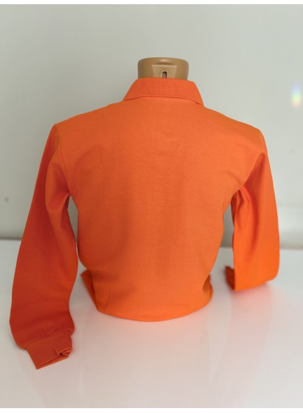 POLO YAKA 2 İPLİK SWEATSHIRT TURUNCU