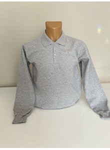 POLO YAKA 2 İPLİK SWEATSHIRT GRİ 