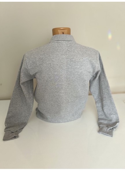 POLO YAKA 2 İPLİK SWEATSHIRT GRİ